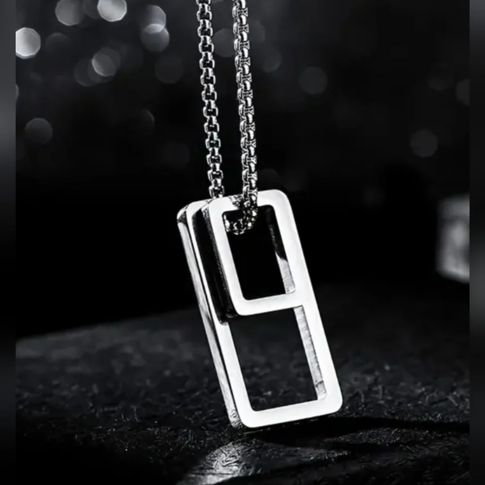 New Stainless Steel Geometric Necklace - Picture 1 of 3